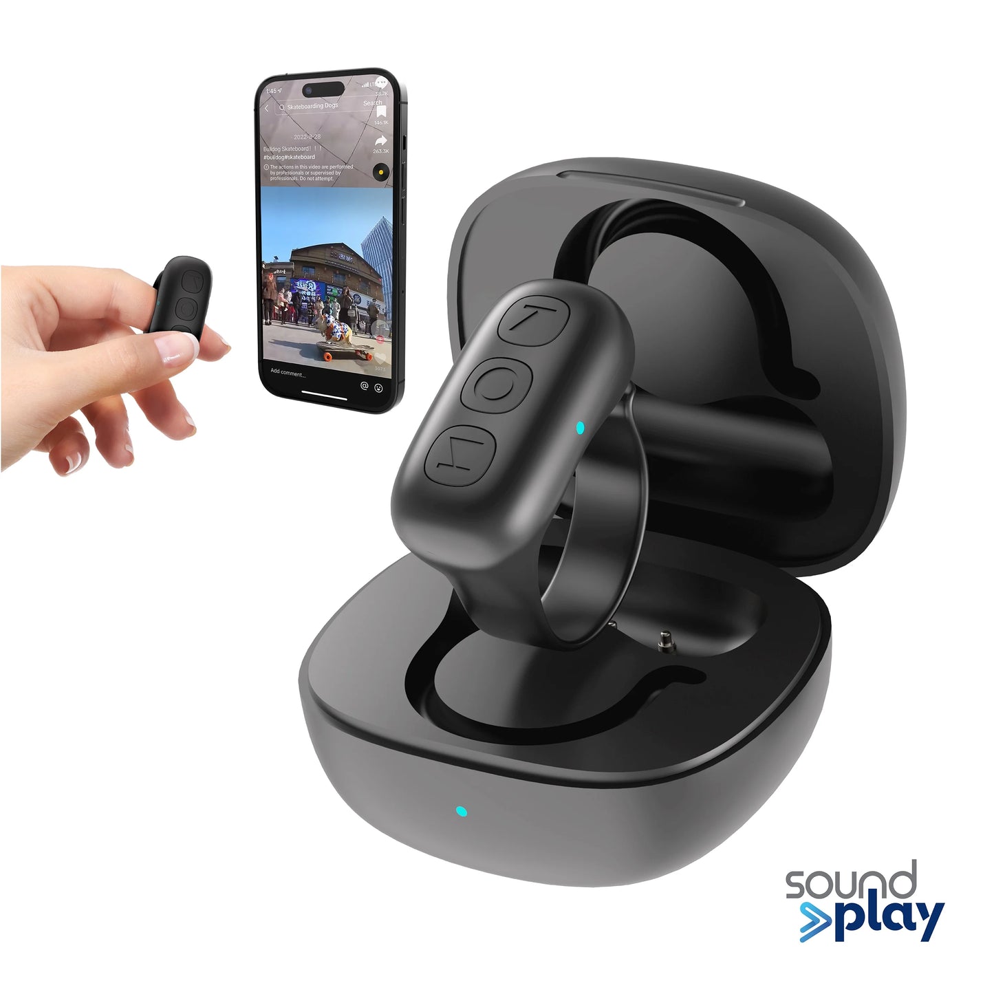 SoundPlay Smart Remote Ring - Bluetooth TikTok Scrolling Ring